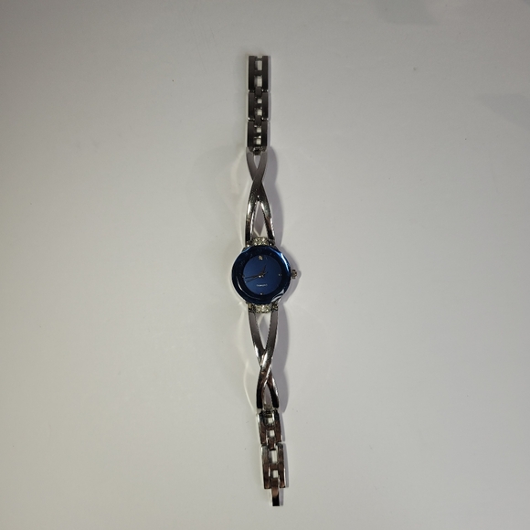 Silver and Blue Diamond Watch - Picture 3 of 7